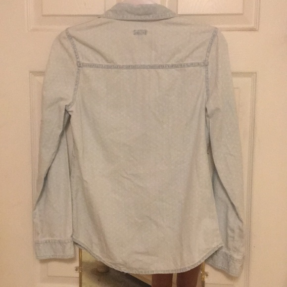 Mossimo Supply Co. Long Sleeve Blue Jean Shirt - Picture 5 of 5